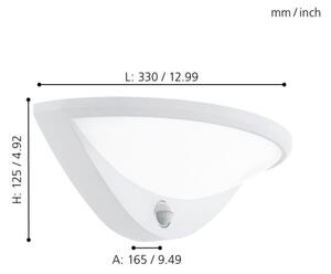 Eglo 97311 - Corp de iluminat LED de exterior cu senzor BELCREDA LED/9,3W/230V IP44