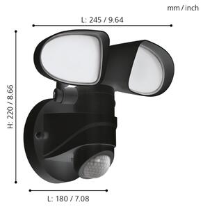Eglo 98176 - Lampă exterior LED cu senzor PAGINO 2xLED/7,5W/230V IP44