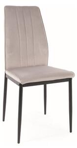 Scaun de bucaterie Atom Velvet, gri deschis