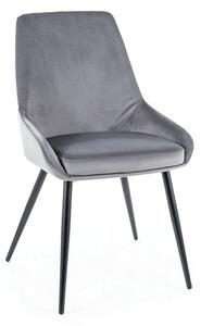 Scaun de bucaterie Cobe Velvet, gri