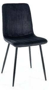 Scaun de bucaterie Elen Velvet, negru