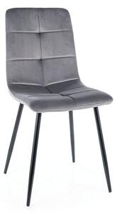 Scaun de bucaterie Ivo Velvet, gri