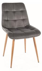 Scaun de bucaterie Chic D Velvet, gri