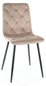 Scaun de bucaterie Jerry Velvet, bej