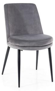 Scaun de bucaterie Kayla Velvet, gri