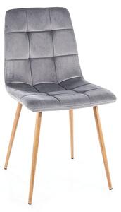 Scaun de bucaterie Mila D Velvet, gri