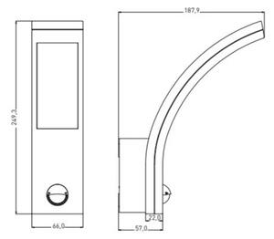 LED Aplică perete exterior cu senzor LED/10W/230V IP54
