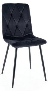 Scaun de bucaterie Tom Velvet, negru