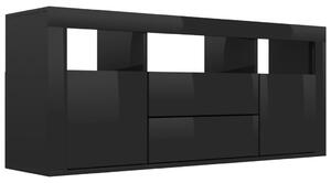 Comodă TV, negru extralucios, 120 x 30 x 50 cm, PAL