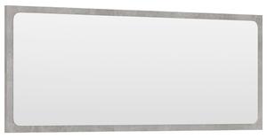 Oglindă de baie, gri beton, 90x1,5x37 cm, PAL