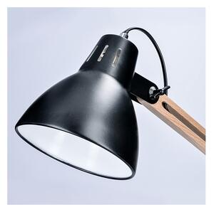 Lampă de masă Solight WO57-B FALUN 1xE27/25W/230V negru/stejar