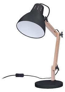 Lampă de masă Solight WO57-B FALUN 1xE27/25W/230V negru/stejar