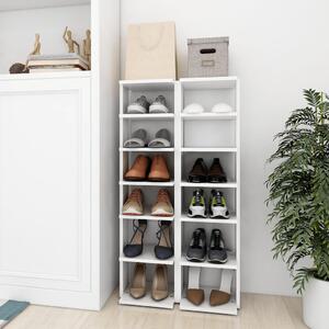 Pantofare, 2 buc., alb, 27,5x27x102 cm, lemn compozit