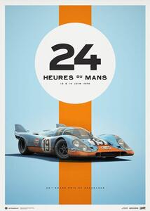 Imprimare de artă Porsche 917 - Gulf - 24h Le Mans - 1971 - Limited Poster Re-edition, Automobilist