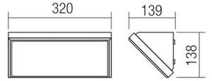Redo 90160 - Aplică de perete LED pentru exterior MAKO, 21W, 230V, IP65