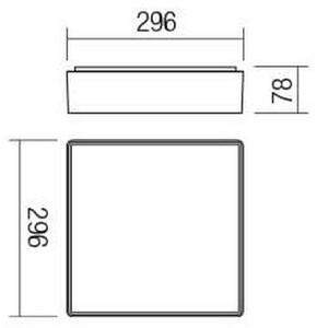 Redo 90158 - Plafonieră LED exterior MARINA 1xLED/16W/230V IP65