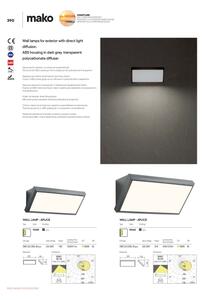 Redo 90160 - Aplică de perete LED pentru exterior MAKO, 21W, 230V, IP65