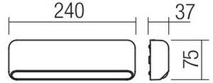 Redo 90072 - Aplică LED de exterior SAPO LED/5W/230V IP65