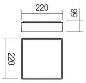 Redo 90157 - Plafonieră LED exterior MARINA 1xLED/12W/230V IP65