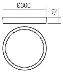 Redo 90156 - Plafonieră LED exterior PONZA 1xLED/18W/230V IP65