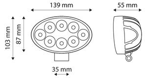 LED spot auto EPISTAR 24W 10-30V IP67 6000K