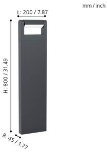 Eglo 98708 - Lampă exterior LED BRIANZA LED/4,8W/230V IP44