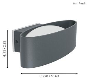 Eglo 98711 - Aplică perete exterior LED CHINOA LED/10W/230V IP44