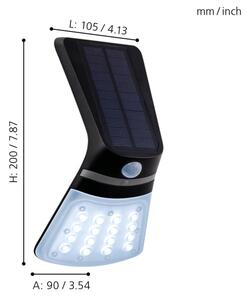 Eglo 98758 - Lampă solară LED cu senzor LAMOZZO LED/2W/3,7V 1200 mAh IP44