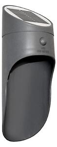 Aplică LED solară cu senzor PALESA LED/1W/3,7V IP65 1800 mAh gri