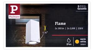 Aplică de exterior Paulmann 94330 2xLED/2,8W IP44 FLAME 230V albă