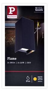 Aplică de exterior Paulmann 94326 2xLED/2,8W IP44 FLAME 230V