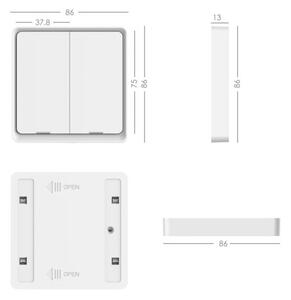 SET 3x întrerupător cu 2 butoane SMART 3xCR2430 Zigbee 3.0 Tuya Immax NEO 07507C