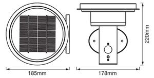 Ledvance - Lampă solară LED CIRCLE 6W/3,2V IP44 cu senzor și dimmer