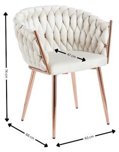 Scaun Living Tapitat KJC16 Bej