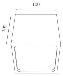 Plafonieră LED de exterior LED2 CUBE LED/12W/230V antracit IP54