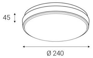 Plafonieră LED de exterior LED2 LUNA LED/25W/230V IP54 rotund