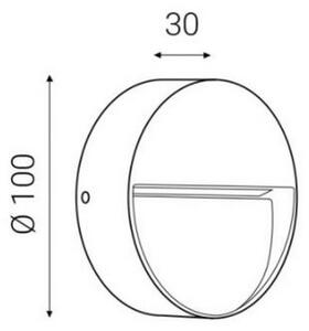 Aplică LED de exterior LED2 STEP ON LED/3W/230V IP54