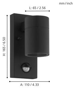 Aplică LED de exterior cu senzor RIGA 1xGU10/3W/230V IP44 Eglo 99571