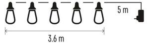 Ghirlandă luminoasă LED pentru exterior, 16 LED, 8,6 m, IP44, alb rece