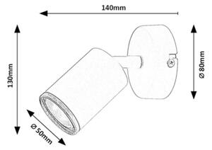 Rabalux 73107 - Aplică spot de perete NOLIE, 1x GU10/15W/230V, negru