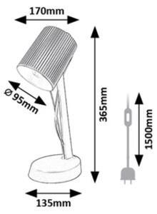 Rabalux 74088 - Lampă de birou SOLVET 1xE14/11W/230V roz