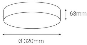 Plafonieră LED de exterior cu senzor DRUM LED/21W/230V IP65 3000K/4000K/6500K LED2