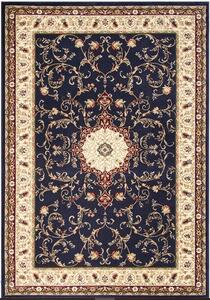 Covor Clasic, Model Lotos 523 810, Living Dormitor, Bleumarin Dreptunghi, 100 x 200