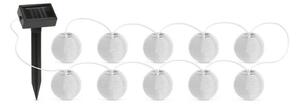 Instalație LED solară 10xLED/1,2V 300mAh 3,7m IP44 alb rece