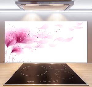 Sticlă printata bucătărie floare roz