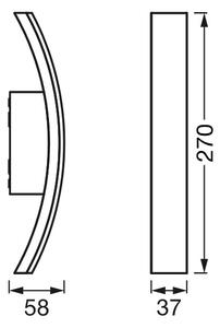 Aplică LED de exterior BOW LED/7W/230V IP54 Ledvance
