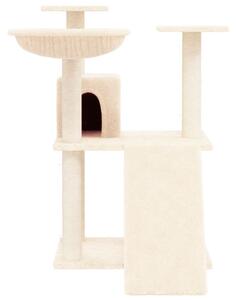Ansamblu de pisici cu stâlpi din funie de sisal, crem, 83 cm
