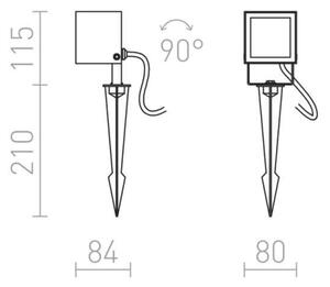 Corp de iluminat LED de exterior BORA LED/6W/230V IP54 RED-Design Rendl-R12025