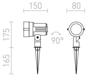 Corp de iluminat LED de exterior GARY LED/10W/230V IP65 gri RED-Design Rendl-R10527