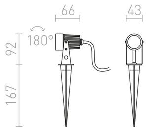 Corp de iluminat LED de exterior GUN LED/3W/230V IP65 RED-Design Rendl-R10530